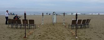 Wedding on the beach in Asbury Park by NJ Wedding Officiant Andrea Purtell